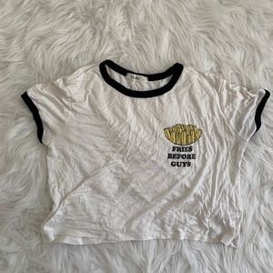 Fries-before-guys crop top